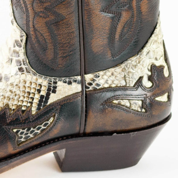 Botas Hombre Cowboy (Texanas) Marrón y Blanco 1935-C Milanelo Zamora / Natural (Mayura Boots)