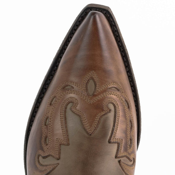 Botas Hombre y Mujer Cowboy (Texanas) Marrón Bicolor 17 Stbu Taupe Ecotan (Mayura Boots)