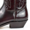 Botas para hombre y mujer Cowboy (Texan) Rojo Oscuro Brillante 1920-C Florentic Burdeos (Mayura Boots)